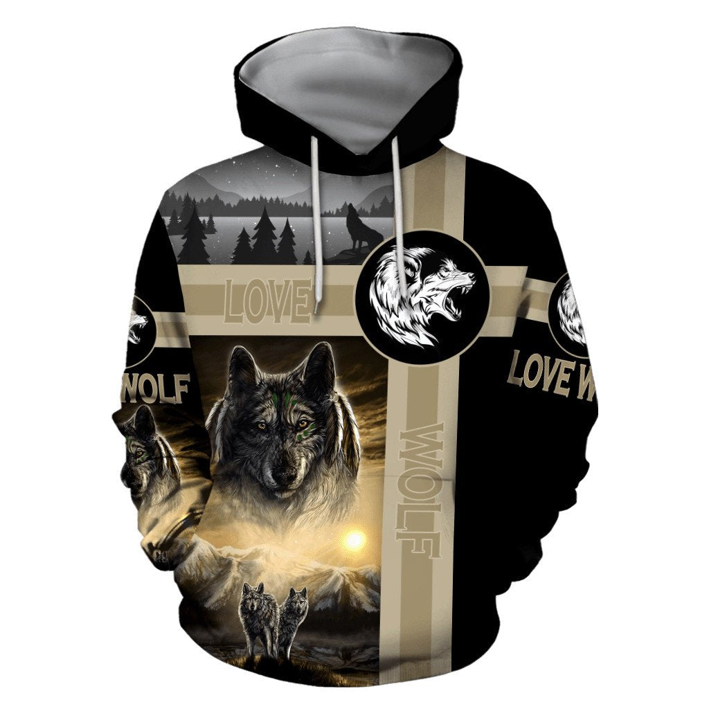 Wolf Native American 3D All Over Printed Unisex Shirts