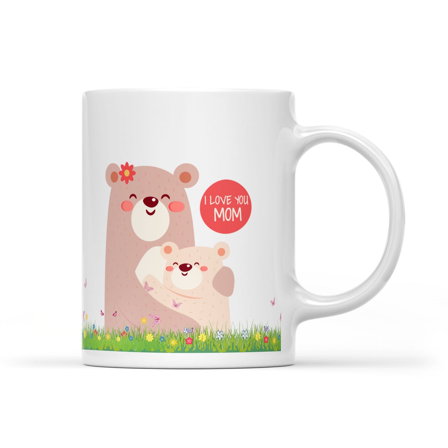 Best Gift For Mom White Mug Bear