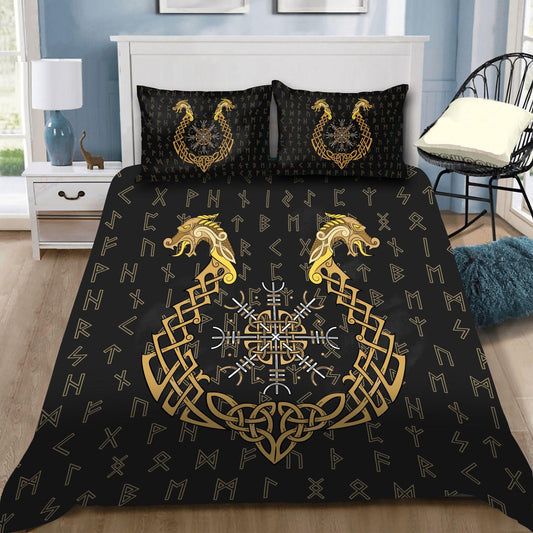 Viking Bedding Set - Aegishjalmur Helm Of Terror