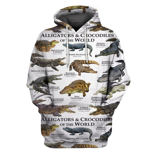3D All Over Print Alligator & Crocodile Hoodie-Apparel-6teenth World-Hoodie-S-Vibe Cosy™