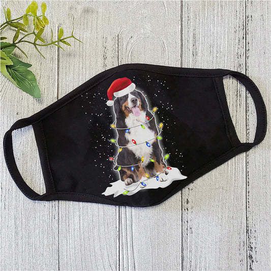 Dog Mask Christmas Polyblend Face Mask HG