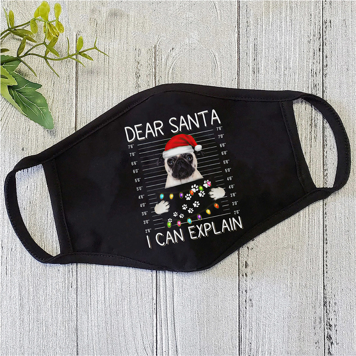 Dog Mask Deer Santa Polyblend Face Mask HG