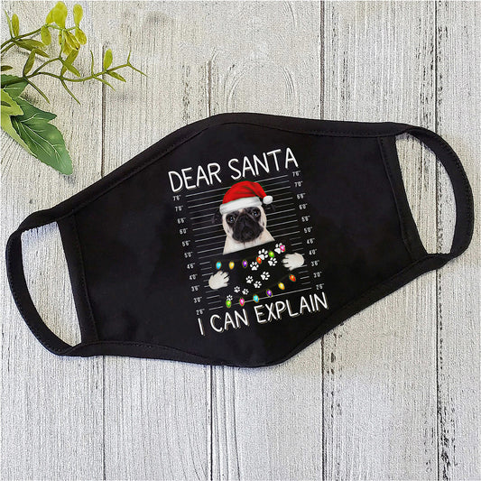 Dog Mask Deer Santa Polyblend Face Mask HG