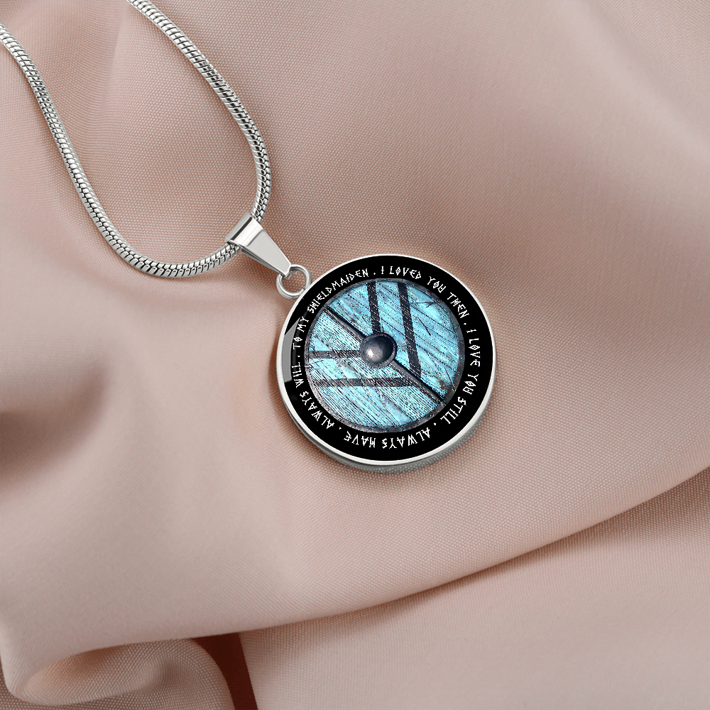 To My Shieldmaiden - Lagertha Shield Necklace - Viking Jewelry - Personalized Viking Gifts - for Viking Wife - for Viking Girlfriend Gift