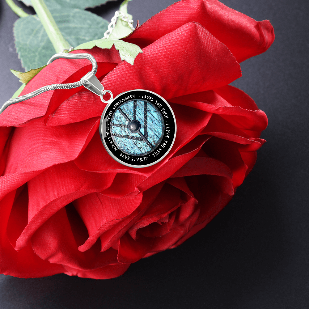 To My Shieldmaiden - Lagertha Shield Necklace - Viking Jewelry - Personalized Viking Gifts - for Viking Wife - for Viking Girlfriend Gift