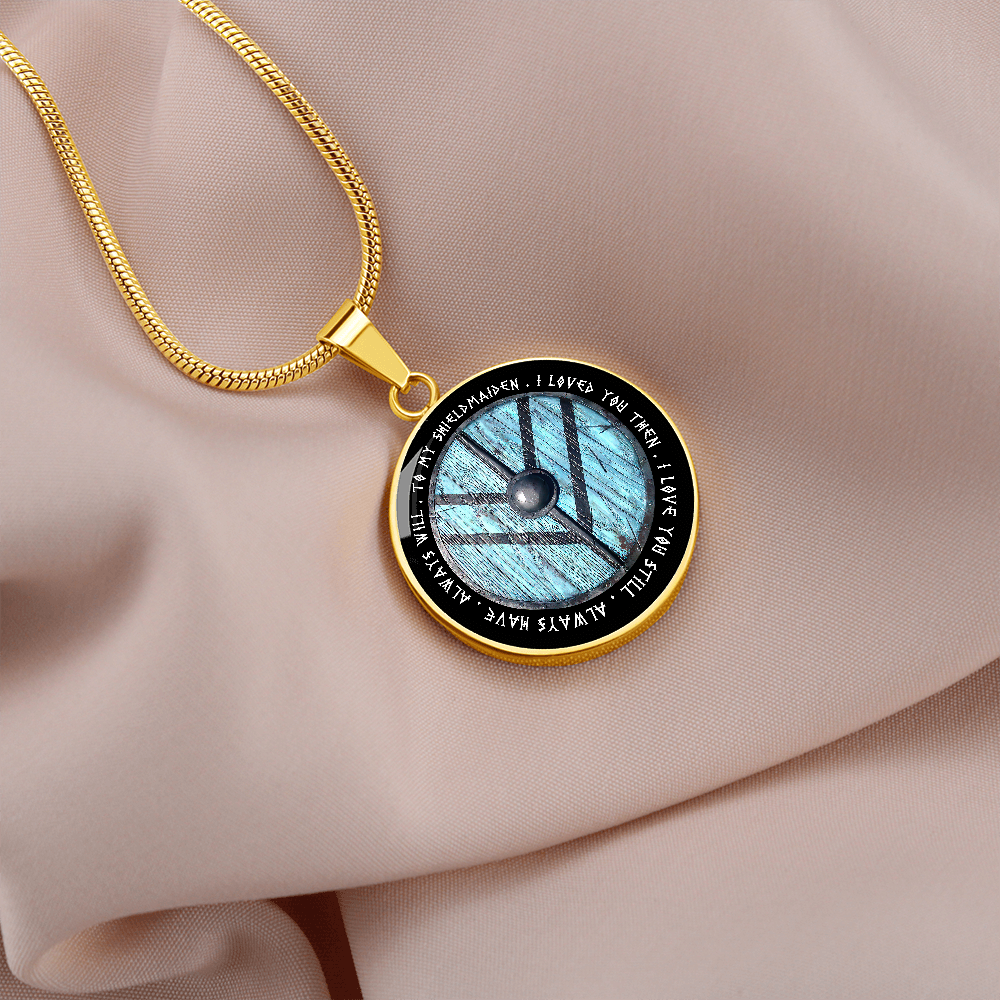 To My Shieldmaiden - Lagertha Shield Necklace - Viking Jewelry - Personalized Viking Gifts - for Viking Wife - for Viking Girlfriend Gift
