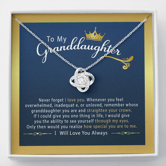 To My Granddaughter - Love Knot Necklace