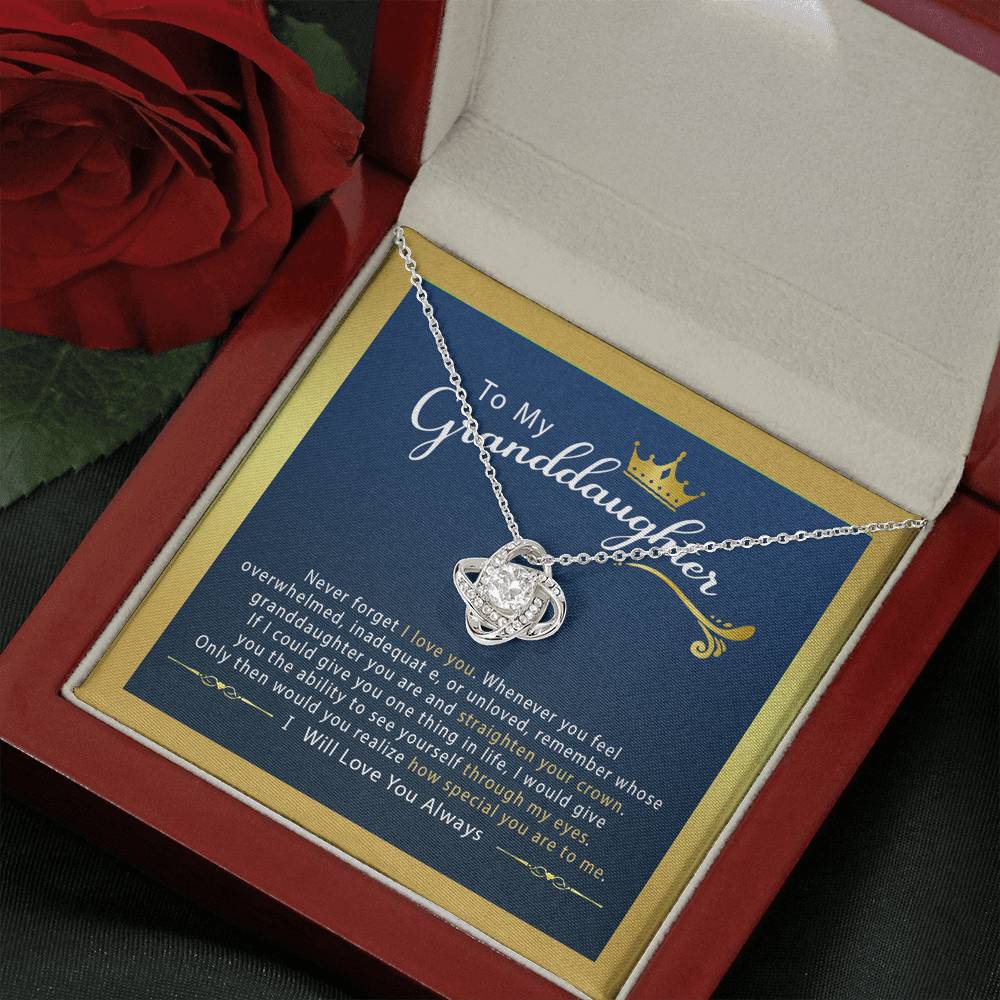 To My Granddaughter - Love Knot Necklace