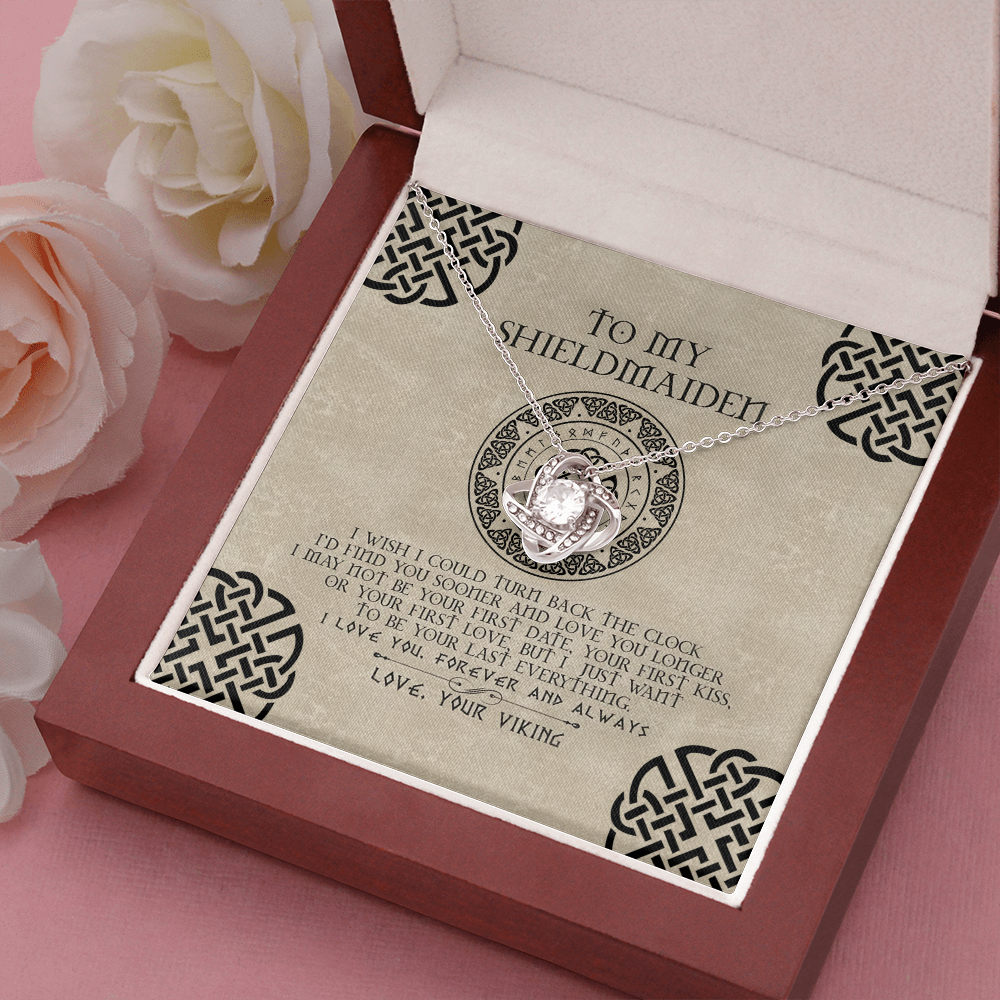 VIKING SYMBOL BE YOUR LAST EVERYTHING LOVE KNOT NECKLACE GIFT FOR SHIELDMAIDEN
