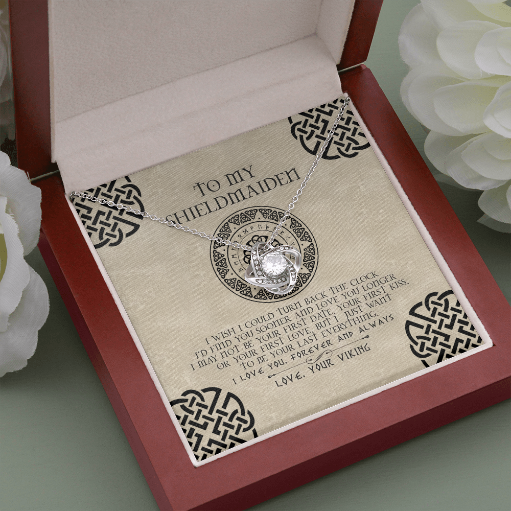 VIKING SYMBOL BE YOUR LAST EVERYTHING LOVE KNOT NECKLACE GIFT FOR SHIELDMAIDEN