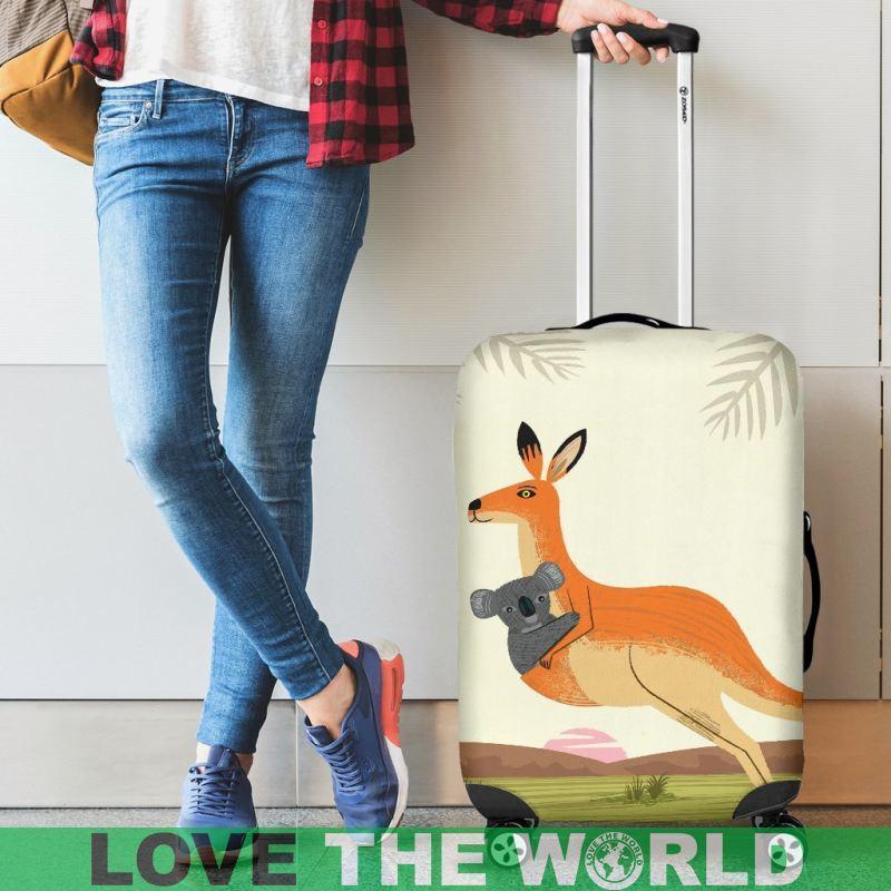AUSTRALIA KANGAROO AND KOALA LUGGAGE COVER A1 - Amaze Style™-LUGGAGE COVERS