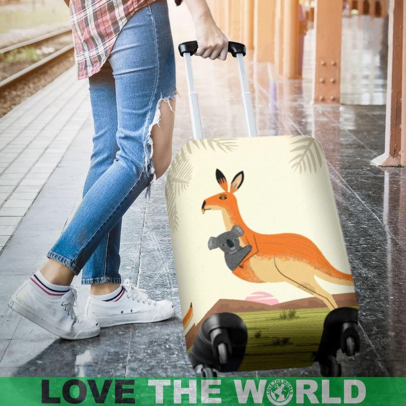 AUSTRALIA KANGAROO AND KOALA LUGGAGE COVER A1 - Amaze Style™-LUGGAGE COVERS