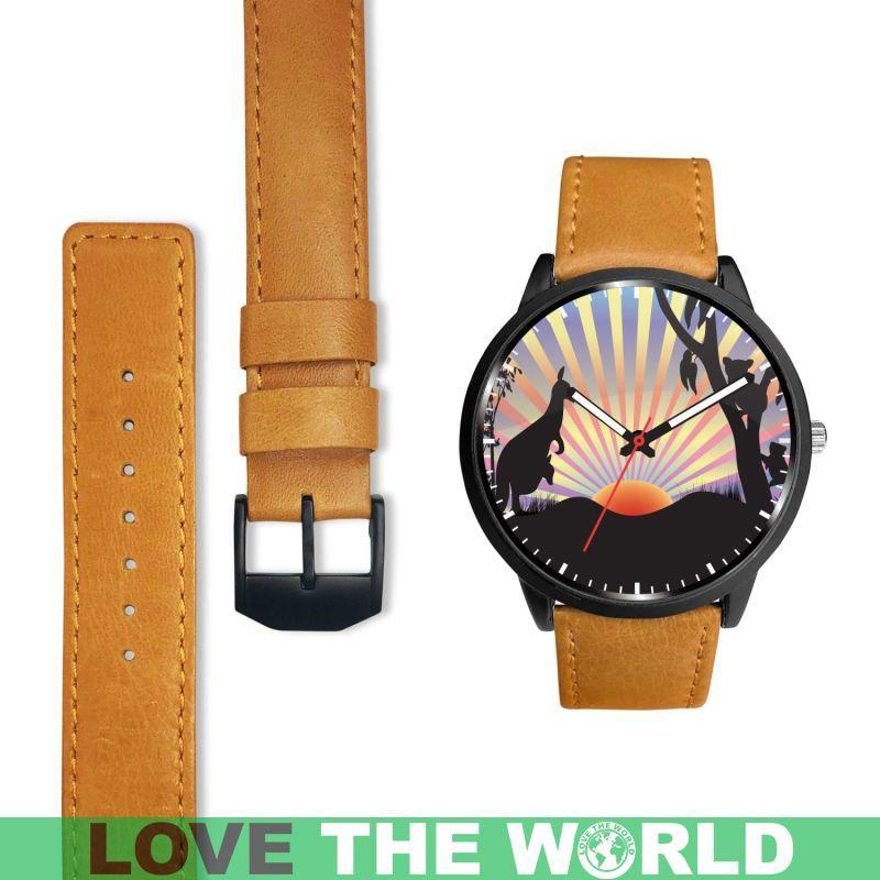 AUSTRALIA KANGAROO & KOALA LEATHER/STEEL WATCH K5 - Amaze Style™-LEATHER-STEEL WATCHES