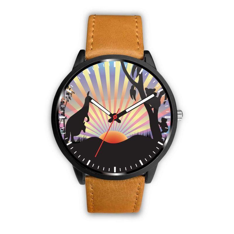 AUSTRALIA KANGAROO & KOALA LEATHER/STEEL WATCH K5 - Amaze Style™-LEATHER-STEEL WATCHES