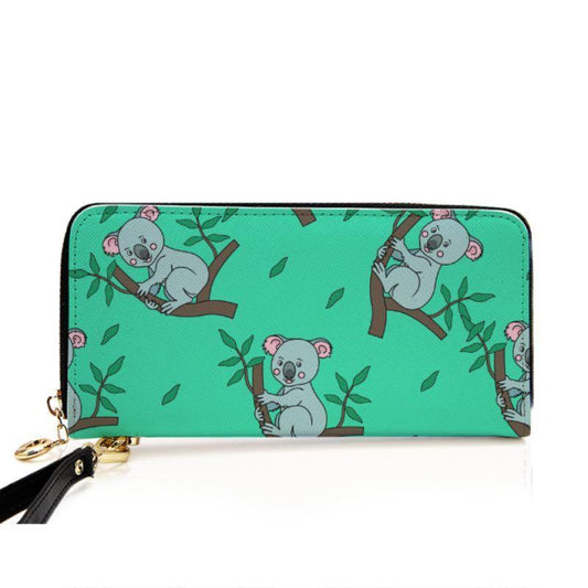 AUSTRALIA KOALA 01 LEATHER WALLET H4 - Amaze Style™-ZIPPER WALLETS