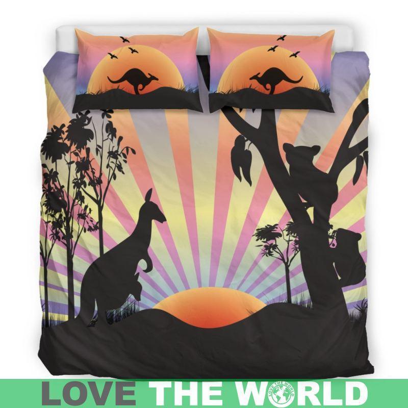 Australian bedding set - kangaroo and koala sunset K5 - Amaze Style™-BEDDING SETS