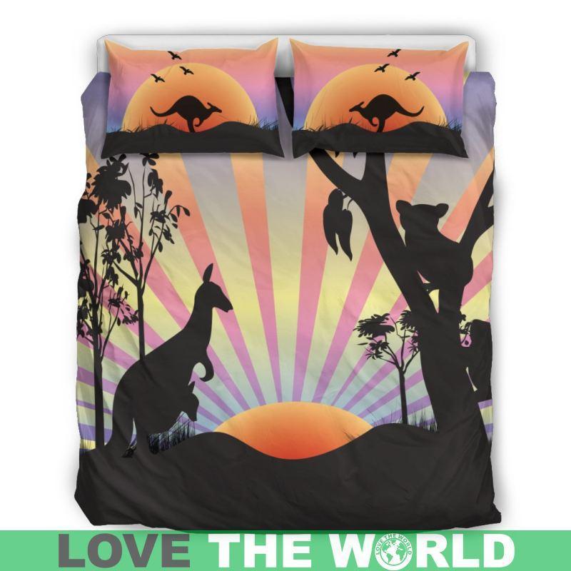Australian bedding set - kangaroo and koala sunset K5 - Amaze Style™-BEDDING SETS