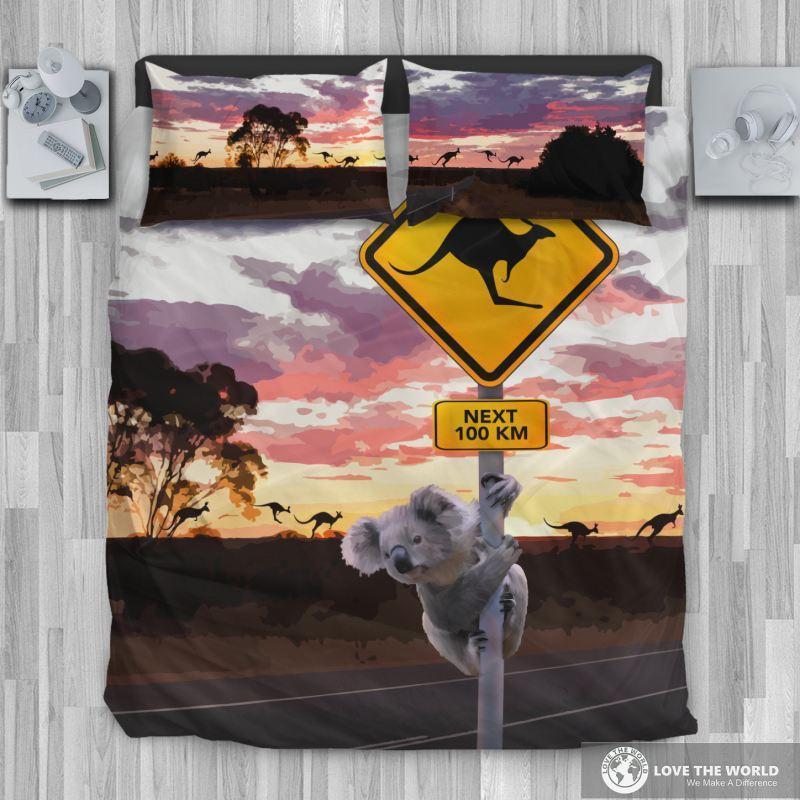 Australian Bedding Set - Koala And Kangaroo Sign™ K5 - Amaze Style™-BEDDING SETS