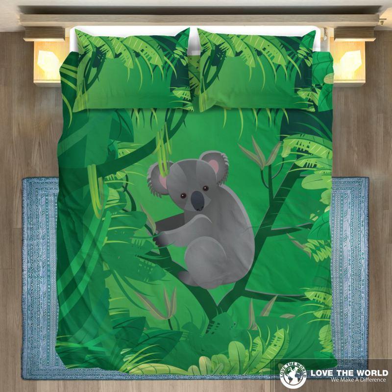 Australia Koala On The Jungle 02 Bedding Set K5 - Amaze Style™-BEDDING SETS