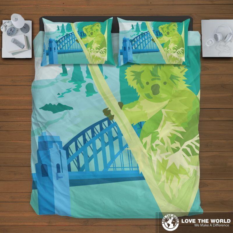Australia Koala On The Tree Bedding Set K5 - Amaze Style™-BEDDING SETS