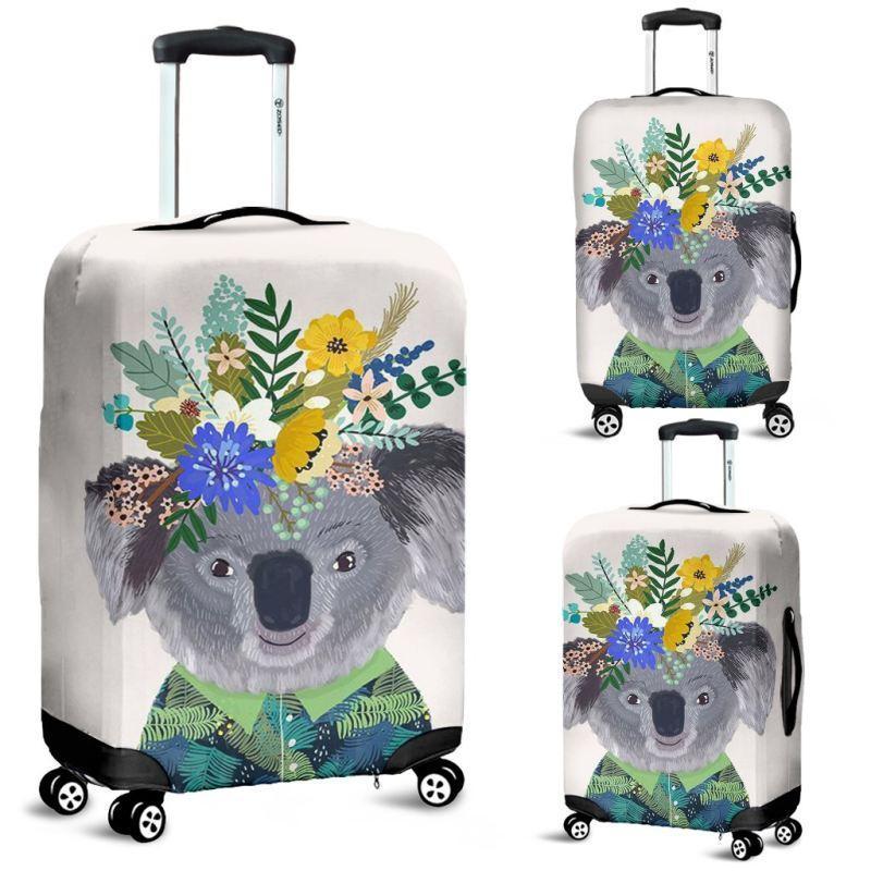 Australia- Koala With Flower Luggage Cover NN8 - Amaze Style™-LUGGAGE COVERS