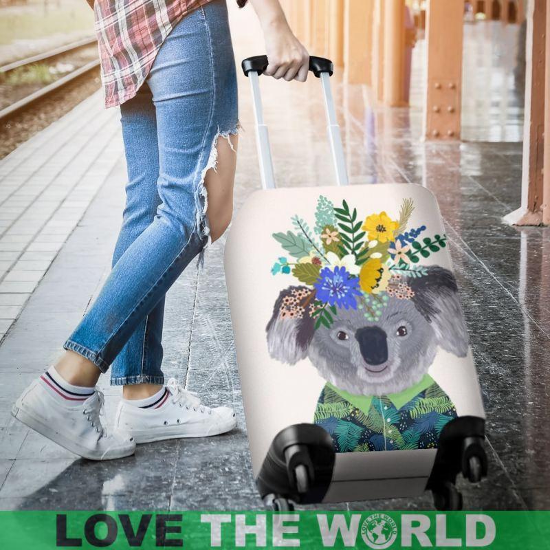 Australia- Koala With Flower Luggage Cover NN8 - Amaze Style™-LUGGAGE COVERS
