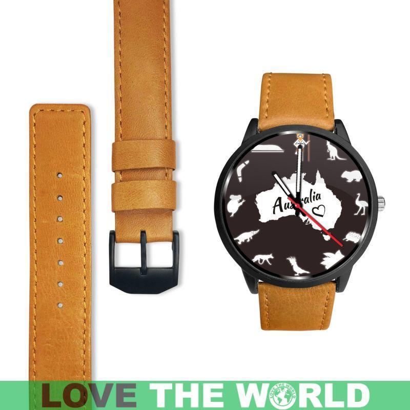 Australia Watch - Australian Symbols Leather-Steel Watch A3 - Amaze Style™-LEATHER-STEEL WATCHES