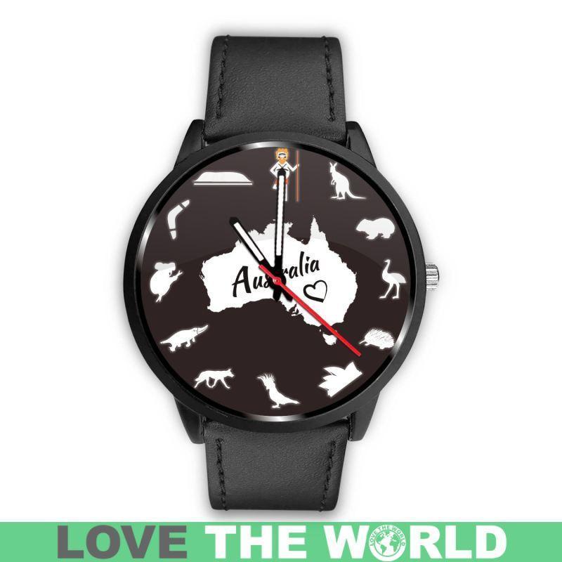Australia Watch - Australian Symbols Leather-Steel Watch A3 - Amaze Style™-LEATHER-STEEL WATCHES
