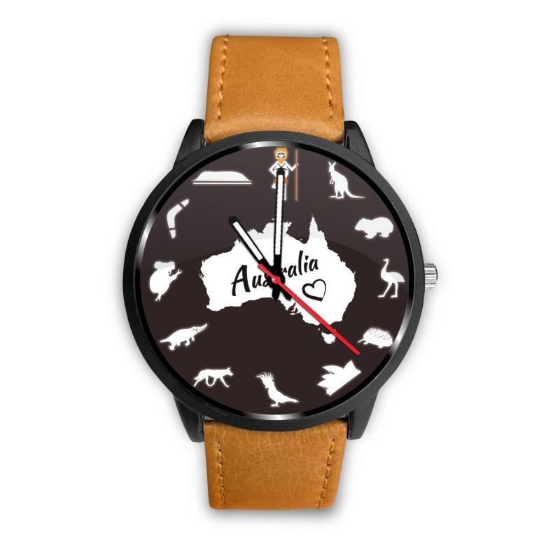 Australia Watch - Australian Symbols Leather-Steel Watch A3 - Amaze Style™-LEATHER-STEEL WATCHES