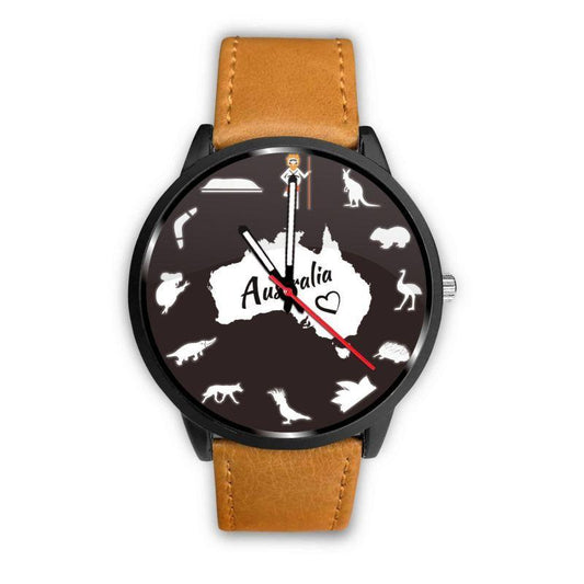 Australia Watch - Australian Symbols Leather-Steel Watch A3 - Amaze Style™-LEATHER-STEEL WATCHES
