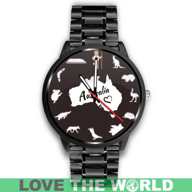 Australia Watch - Australian Symbols Leather-Steel Watch A3 - Amaze Style™-LEATHER-STEEL WATCHES