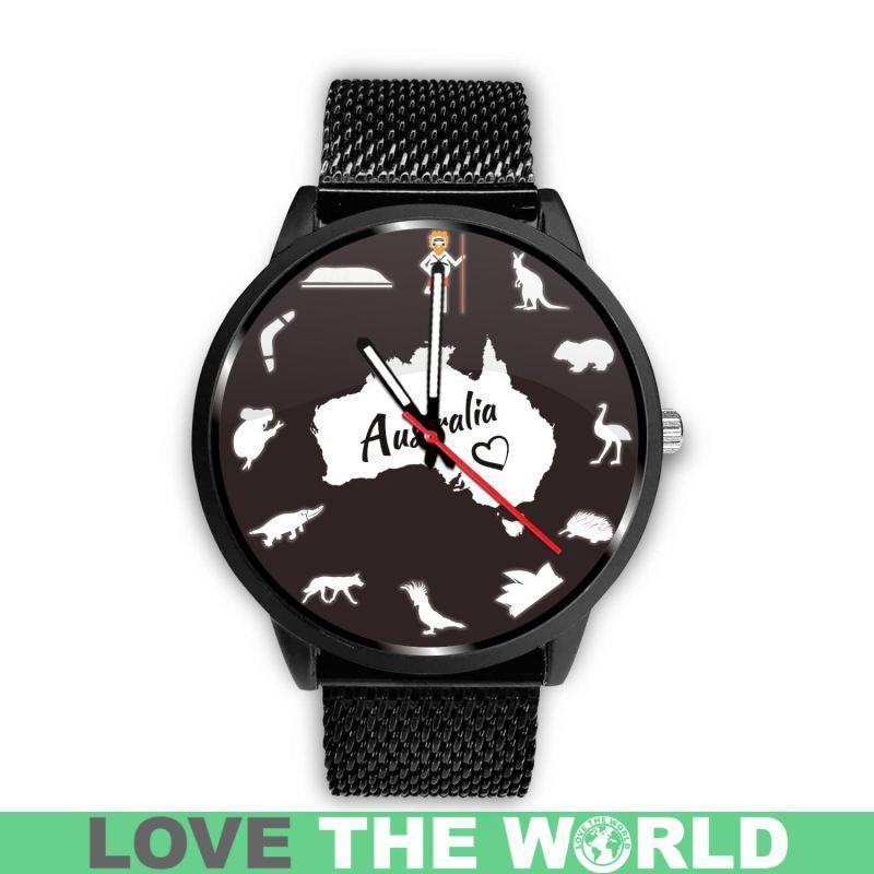 Australia Watch - Australian Symbols Leather-Steel Watch A3 - Amaze Style™-LEATHER-STEEL WATCHES