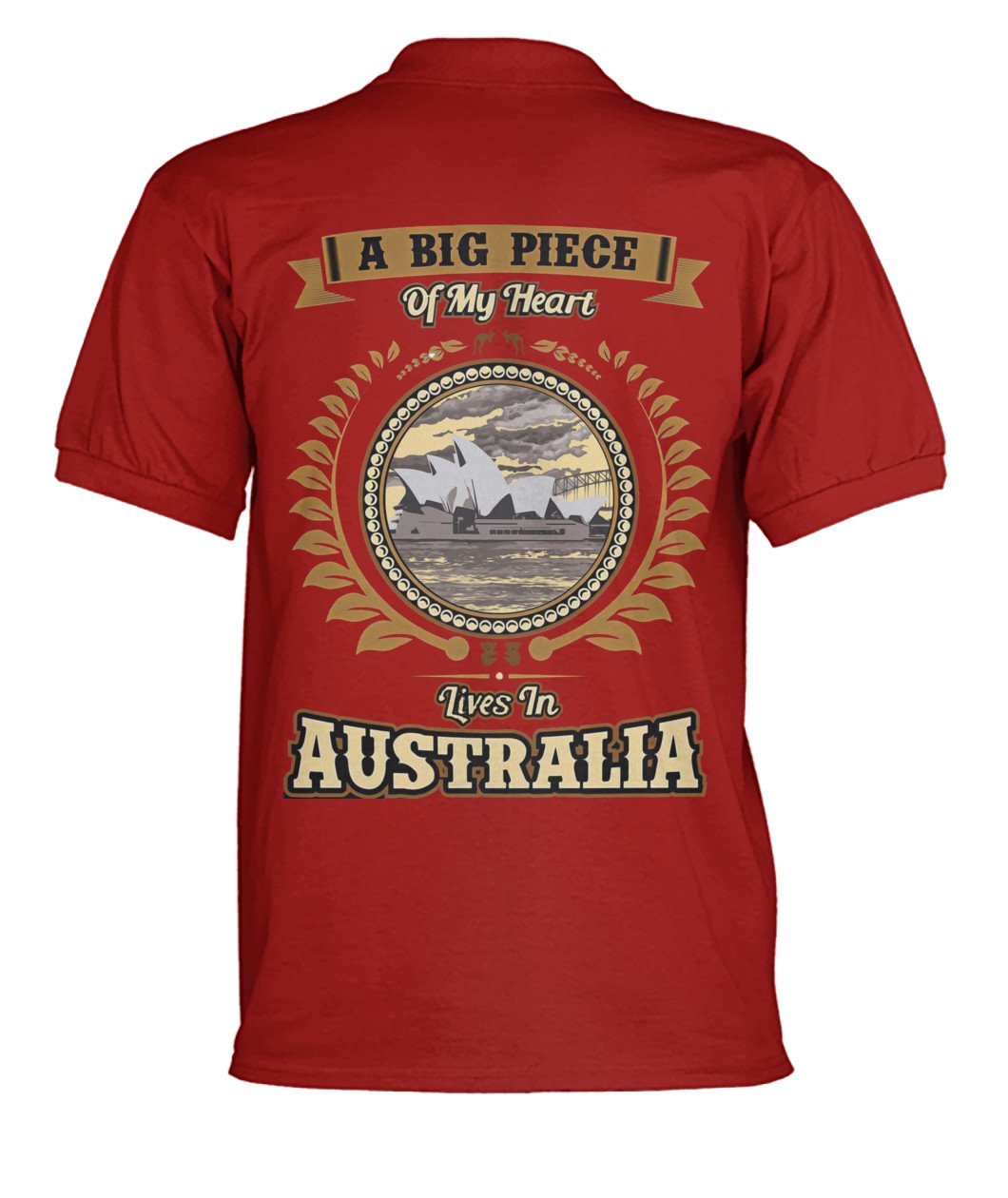 Australia in My Heart Polo T-Shirt - BN04 - Amaze Style™-POLO T-SHIRTS