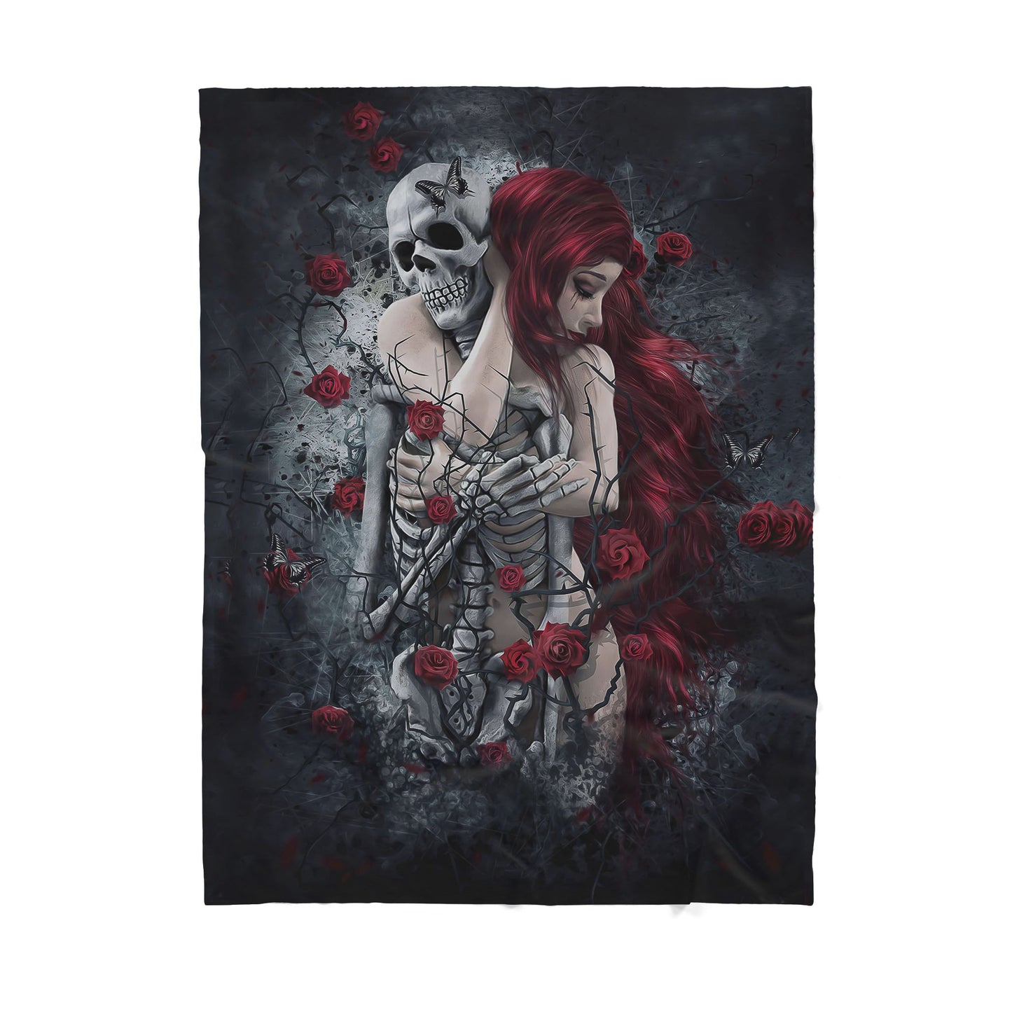 Infinite Store 3D Printed Skull Sherpa Blanket PL