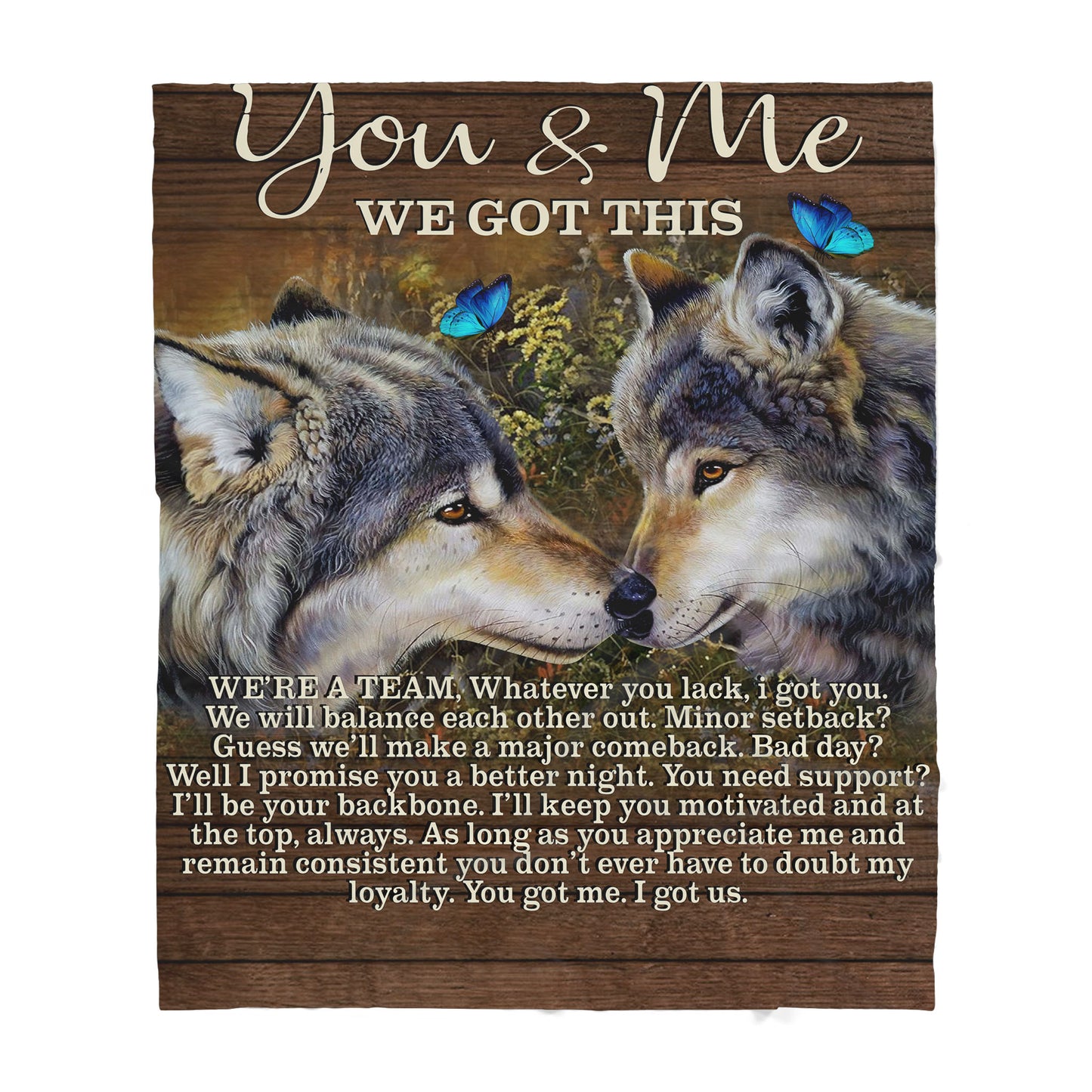 Wolf Couple Canvas-You And Me We Got This- Wedding Anniversary TA