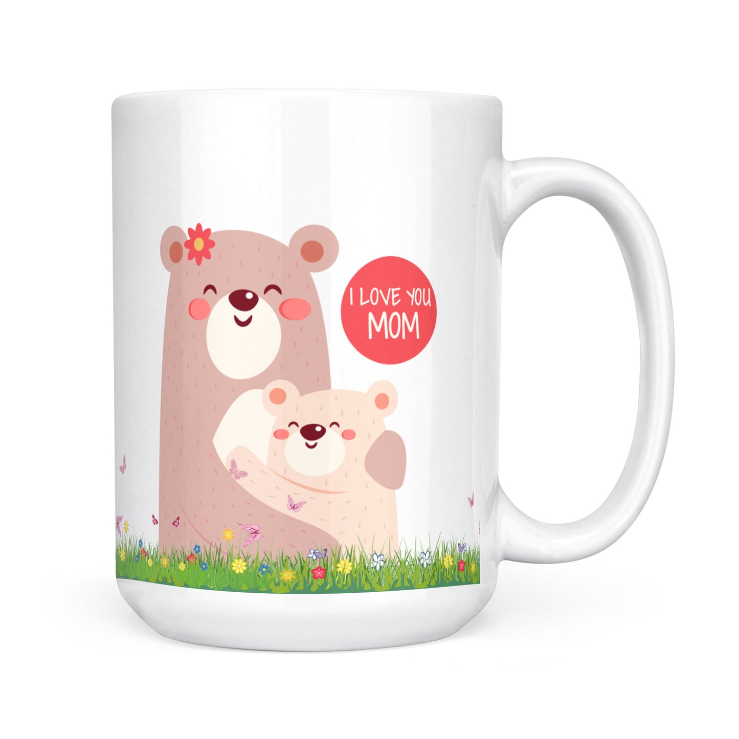 Best Gift For Mom White Mug Bear
