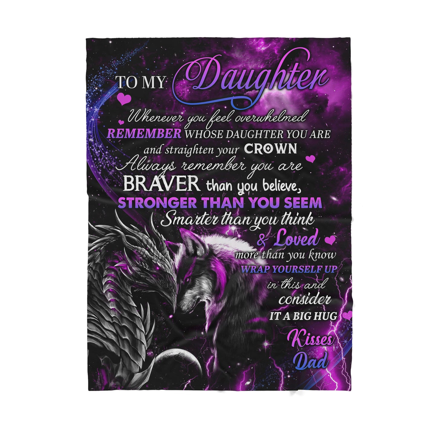 To My Daughter Sherpa Blanket