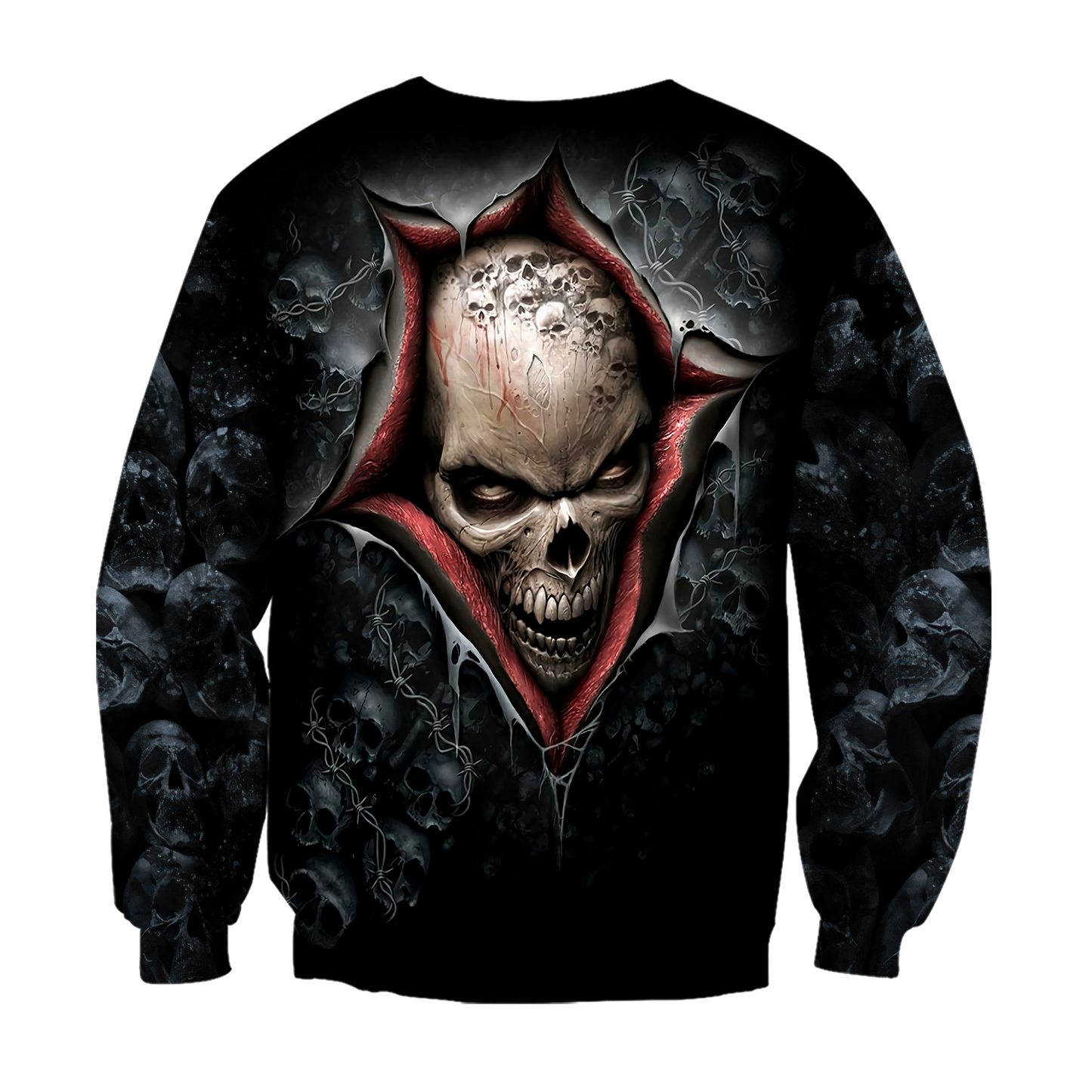 Black Skull 3D All Over Printed Shirts and short for Men and Women