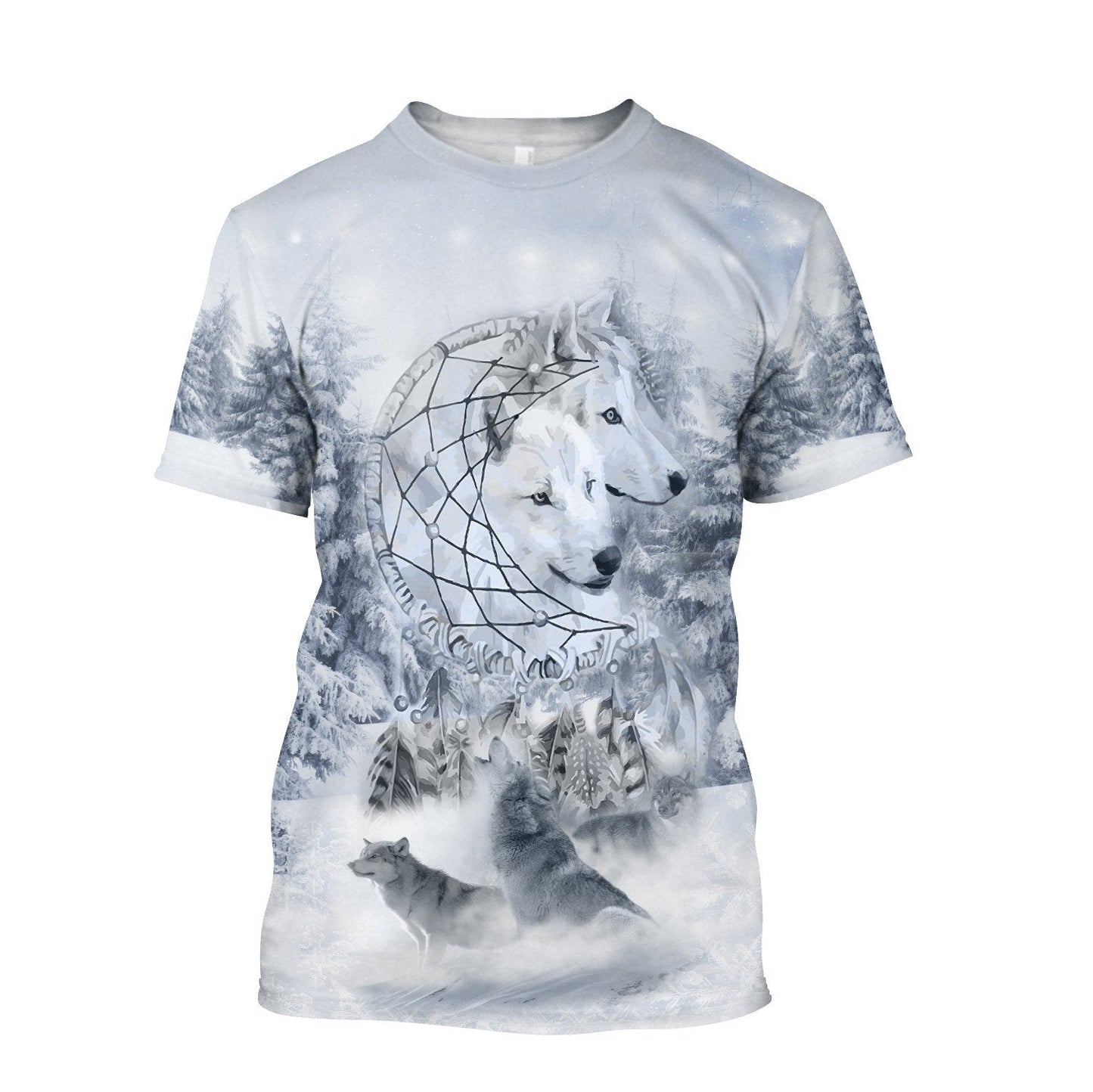 Wolf Native American 3D All Over Printed Unisex Shirts