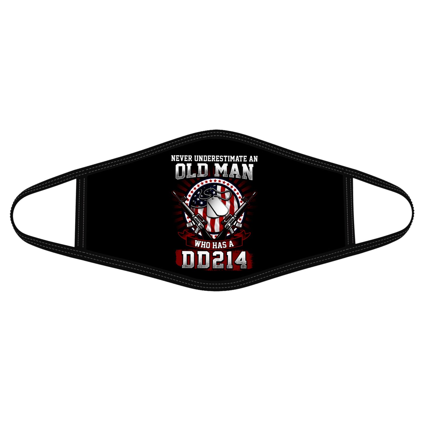 Veteran Old Man With DD214 Face Mask DL