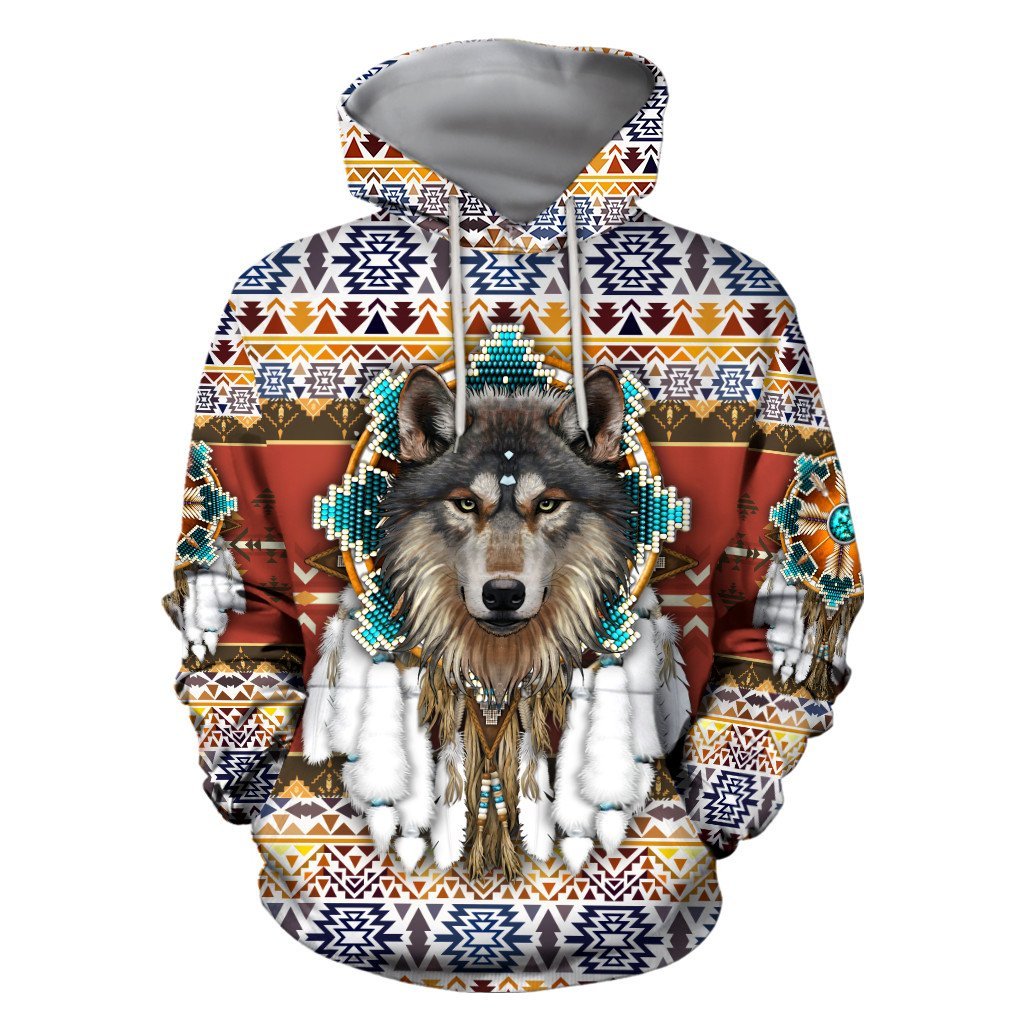 Wolf Native American 3D All Over Printed Unisex Shirts
