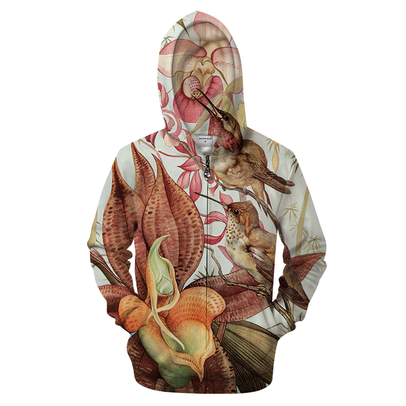 3D AOP Bird Shirt-Apparel-6teenth World-Zip-Up Hoodie-S-Vibe Cosy™