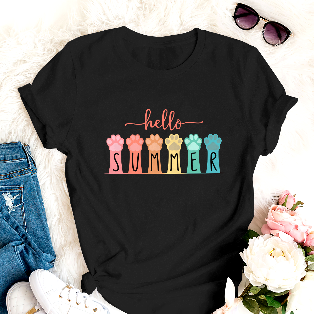 Hello Summer Special Amazing Shirt For Dog Lover Paw