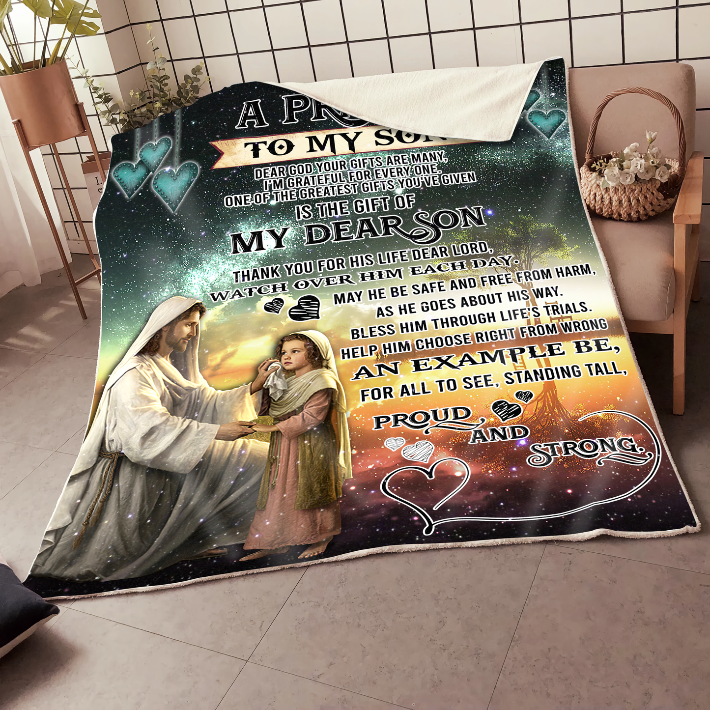 To My Son Sherpa Blanket TT