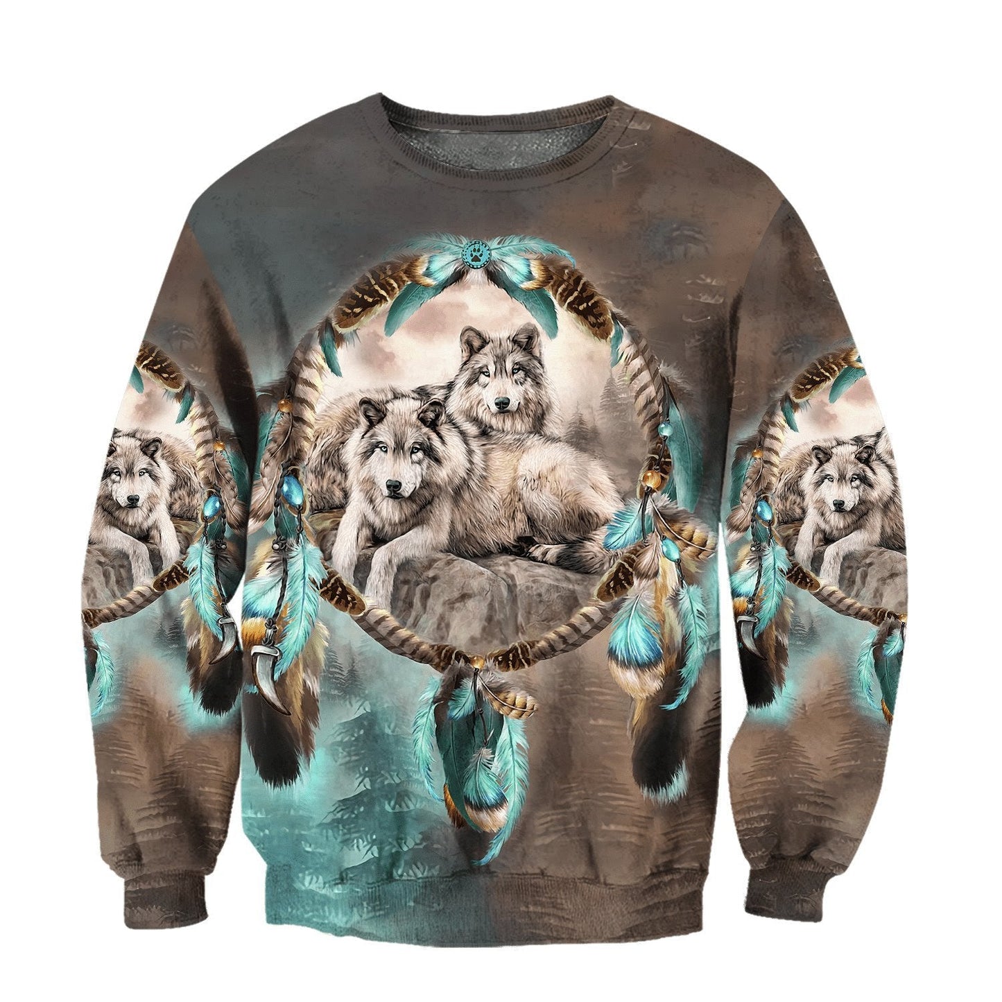 Wolf Native American 3D All Over Printed Unisex Shirts