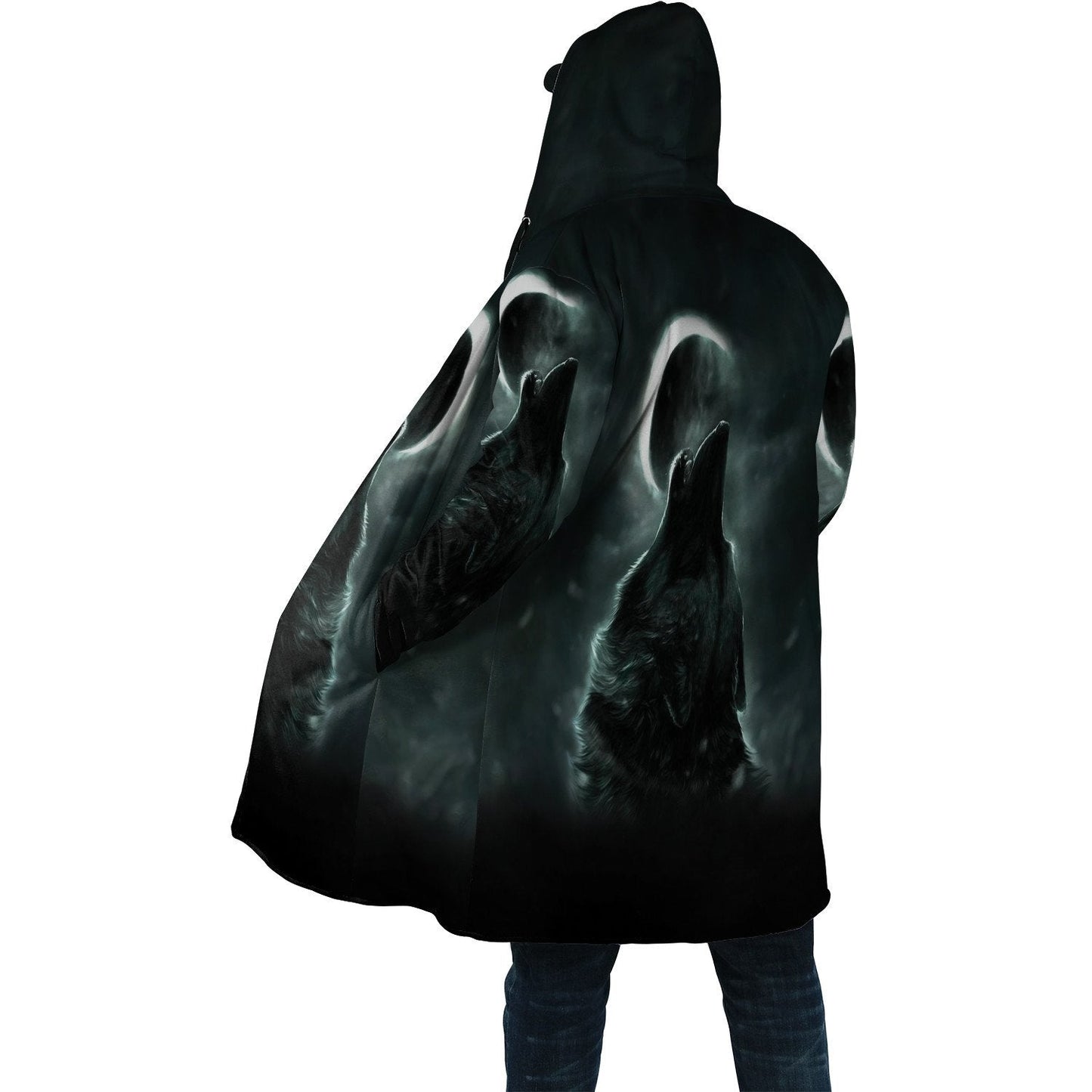 Wolf 3D All Over Printed Unisex Zip Cloak