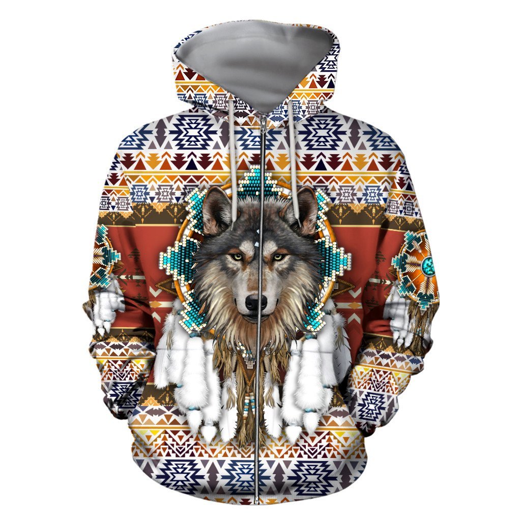 Wolf Native American 3D All Over Printed Unisex Shirts