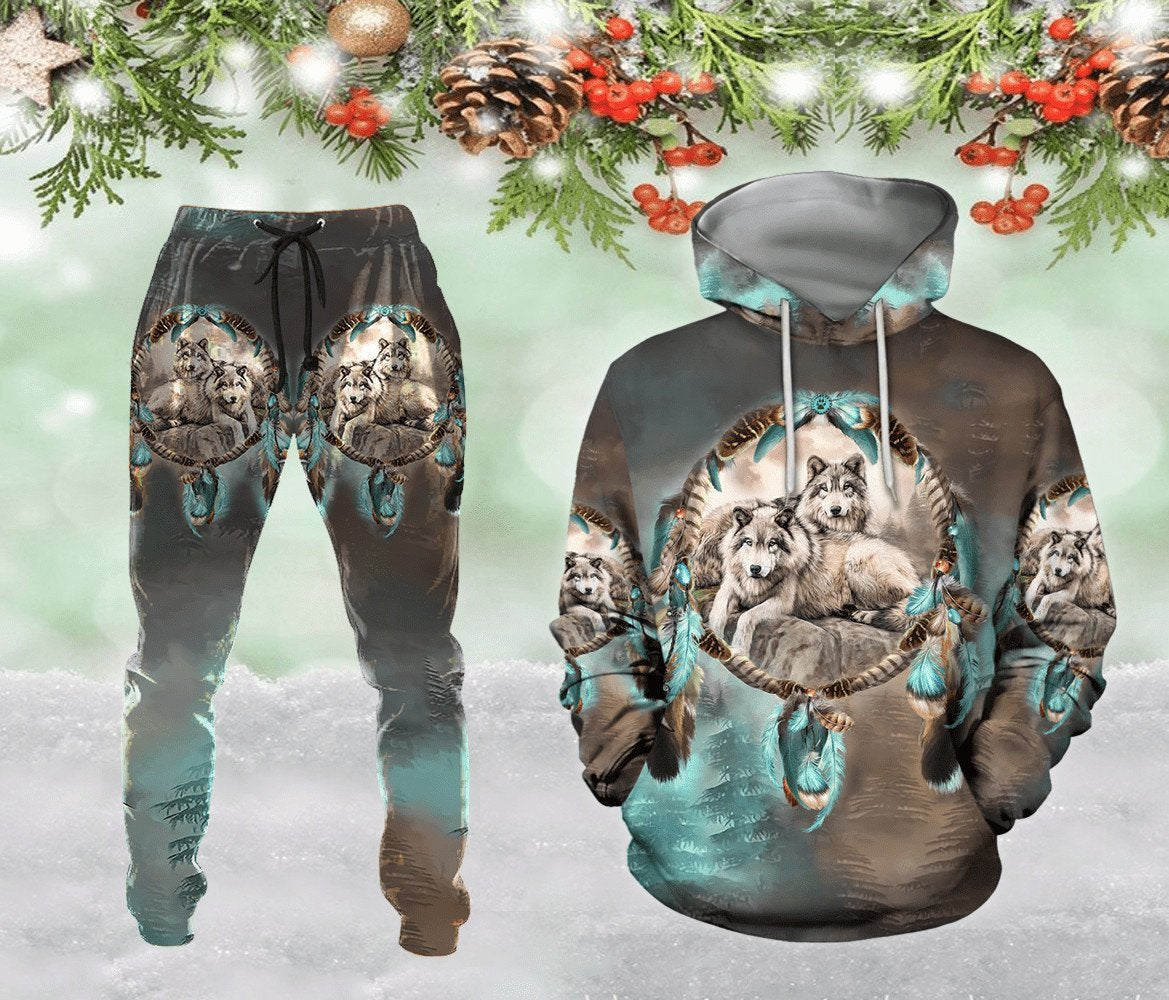 Wolf Native American 3D All Over Printed Unisex Shirts