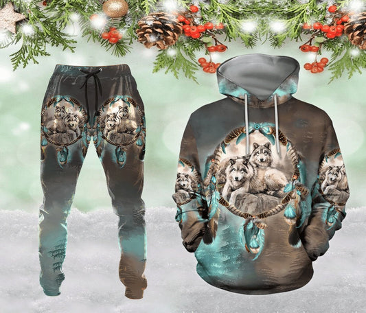 Wolf Native American 3D All Over Printed Unisex Shirts