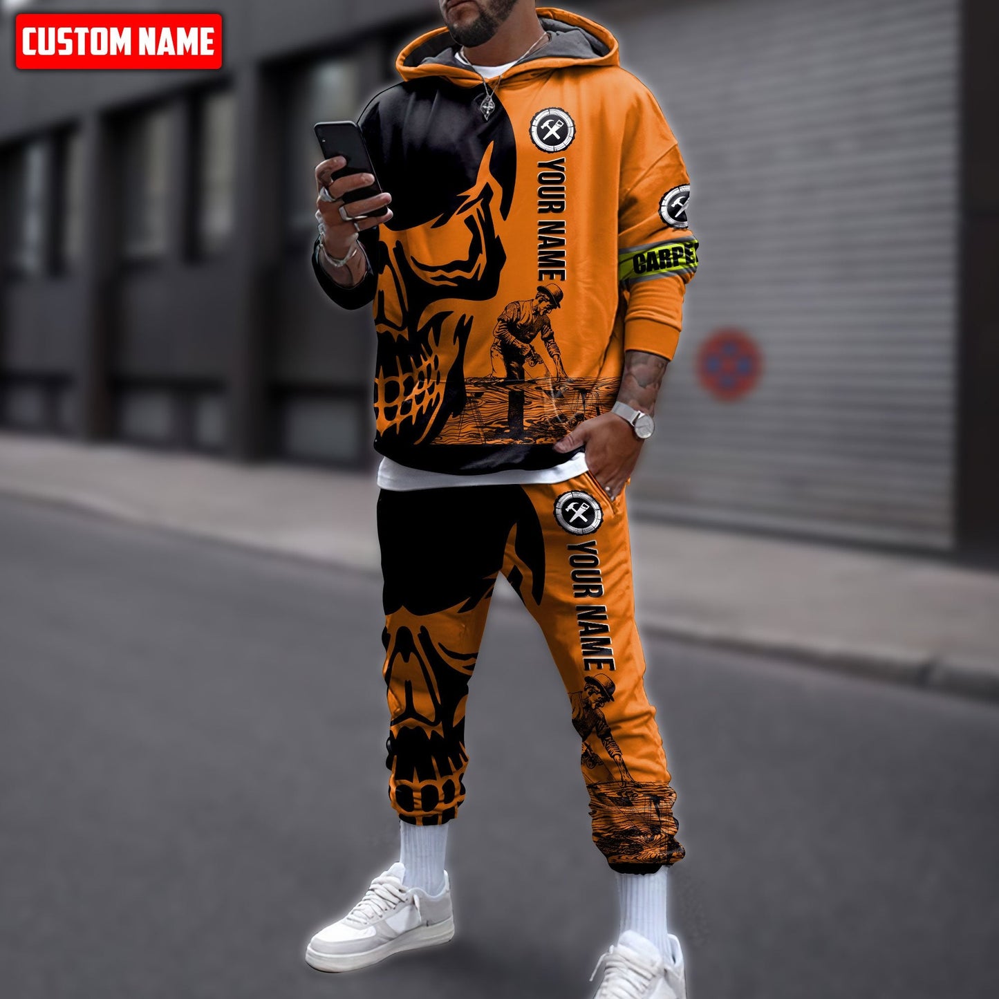 Tmarc Tee Personalized Name Carpenter 3D Printed Combo Hoodie + Sweatpants NTN29052102